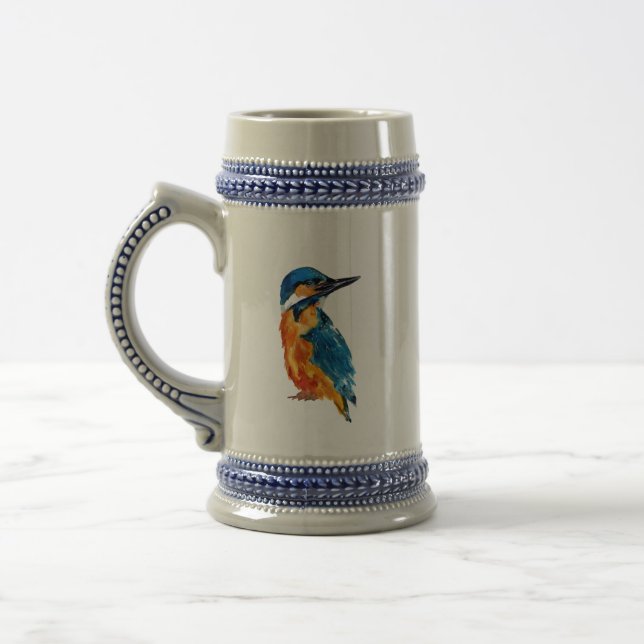 Little Kingfisher Bird Bierglas (Links)