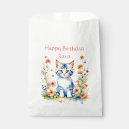 Little Kitten Girl's Birthday Party Personalisiert Geschenktütchen