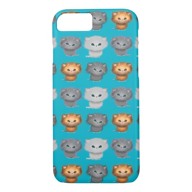 Little Kittens Pattern Tabby Persische Kätzchen Case-Mate iPhone Hülle (Rückseite)