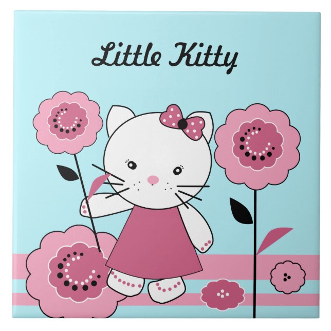 Little Kitty Keramik Tile Fliese (Vorderseite)