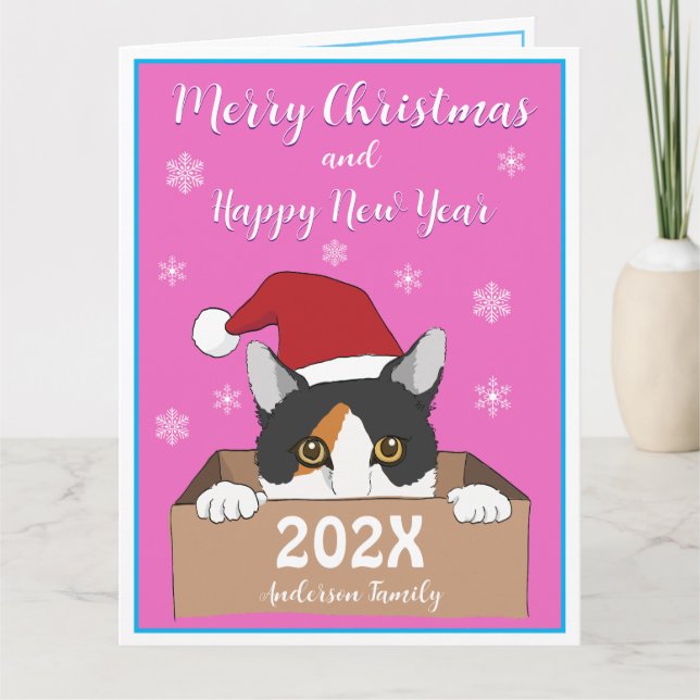 Little Kitty Weihnachtskarte Karte (Vorderseite)