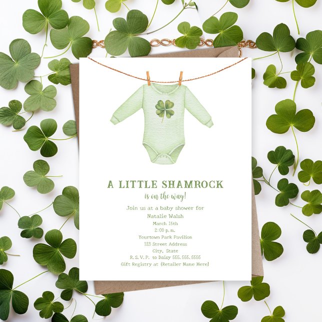 Little Kleeblatt St Patrick's Boy Baby Shower Einladung (Von Creator hochgeladen)