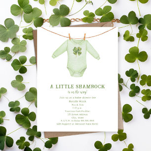 Little Kleeblatt St Patrick's Boy Baby Shower Einladung