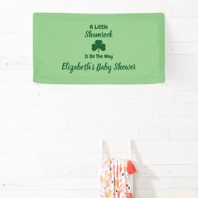 Little Kleeblatt St Patrick's Day Baby Shower Banner (InSitu)