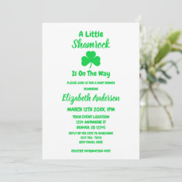 Little Kleeblatt St Patrick's Day Baby Shower Einladung