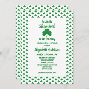 Little Kleeblatt St Patrick's Day Baby Shower Einladung