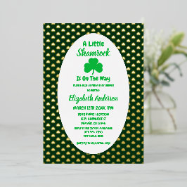 Little Kleeblatt St Patrick's Day Baby Shower Folieneinladung