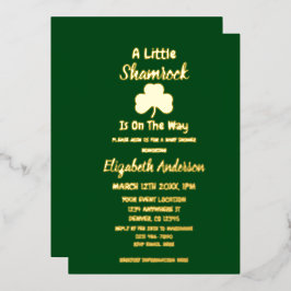 Little Kleeblatt St Patrick's Day Baby Shower Folieneinladung