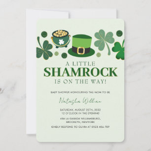 Little Kleeblatt St Patrick's Day Baby Shower Invi Einladung
