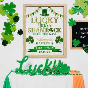 Little Kleeblatt St. Patrick's Day Baby Shower Poster