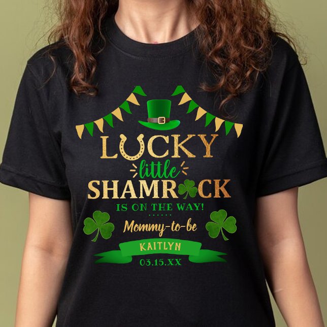 Little Kleeblatt St. Patrick's Day Baby Shower T-Shirt (Von Creator hochgeladen)
