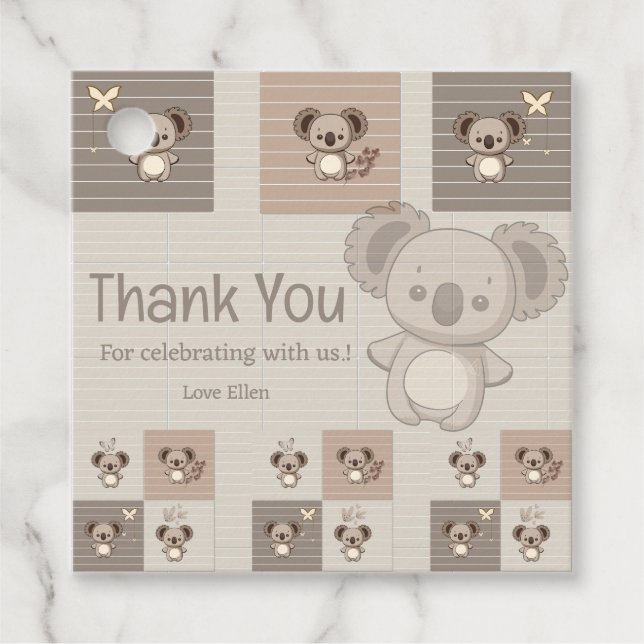 Little Koala Bliss Geschenkanhänger (Vorderseite)