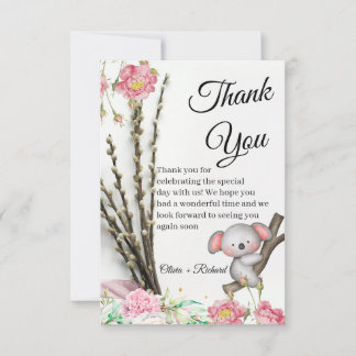 Little Koala Wedding Thank You Card for Guests All Dankeskarte