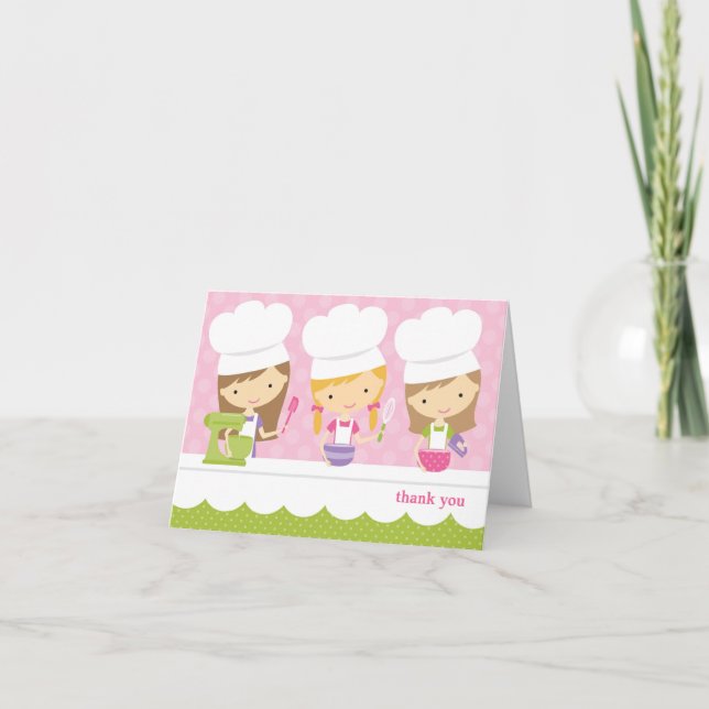 Little Koch Backday Party Danke Karten (Vorderseite)