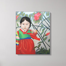 Little Korean Girl Print auf Leinwand