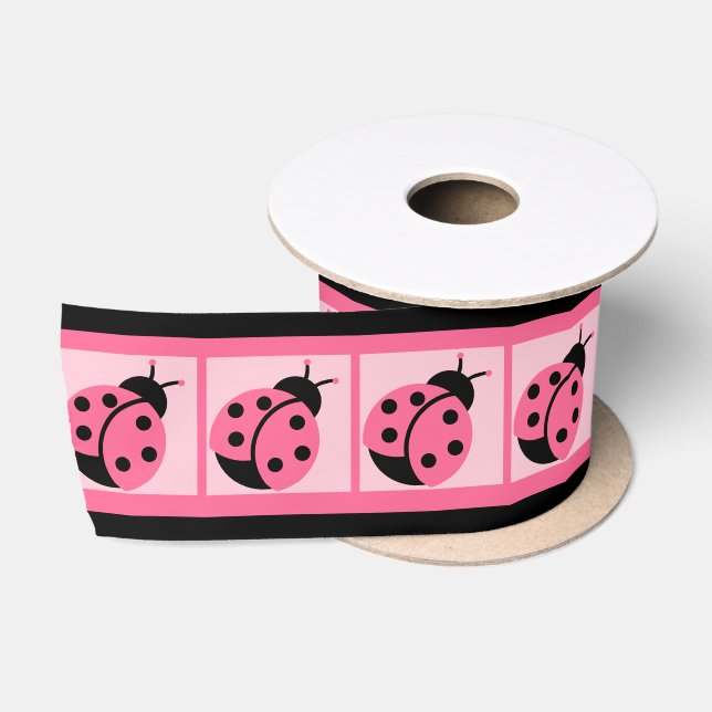"Little Lady Bug" (banded) Satinband (Spule)