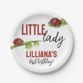 Little Lady Ladybug Geburtstagsparty, jedes Alter Pappteller