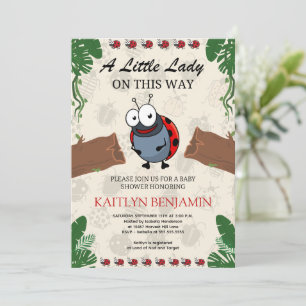 Little Lady Ladybug Girl Babydusche Einladung