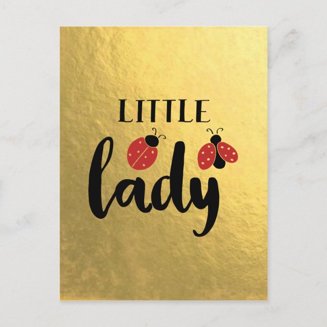 Little Lady Ladybug Postkarte (Vorderseite)