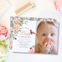 Little Lady Ladybug Rose Foto Girl 1. Geburtstag