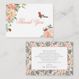 Little Lady Ladybug Rose Kinderdusche Danke Mitteilungskarte