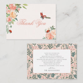 Little Lady Ladybug Rose Kinderdusche Danke Mitteilungskarte