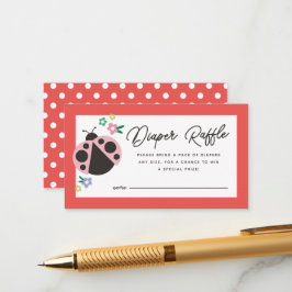 Little Lady Liebe Bug Red Diaper Raffle Begleitkarte