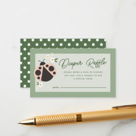 Little Lady Liebe Bug Sage Green Diaper Raffel Begleitkarte