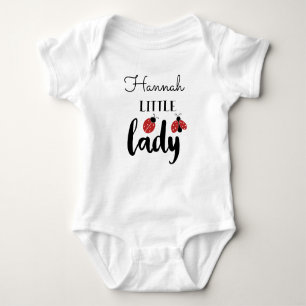 Little Lady   Niedliche Ladybugs Personalisiert Baby Strampler