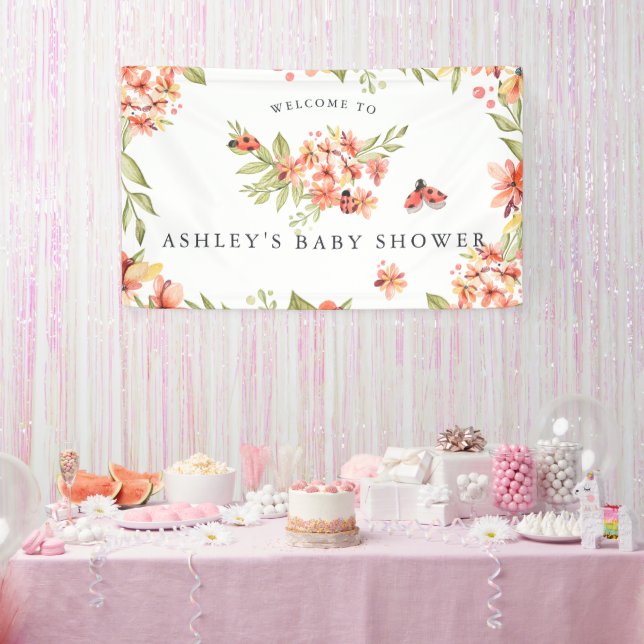 Little Ladybug | Begrüßungsbanner für Babydusche Banner (Party)