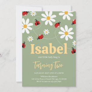 Little Ladybug Birthday Einladung