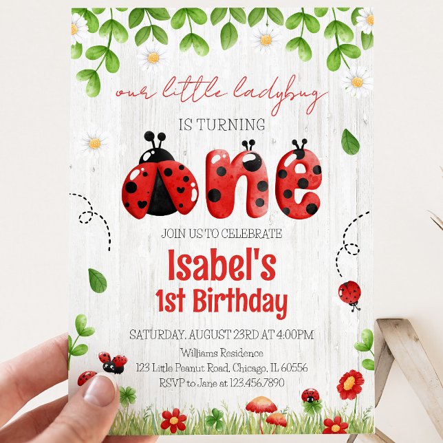 Little Ladybug Birthday Einladung (Von Creator hochgeladen)