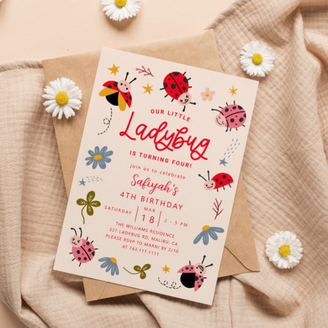 Little Ladybug Birthday Party Einladung (Von Creator hochgeladen)