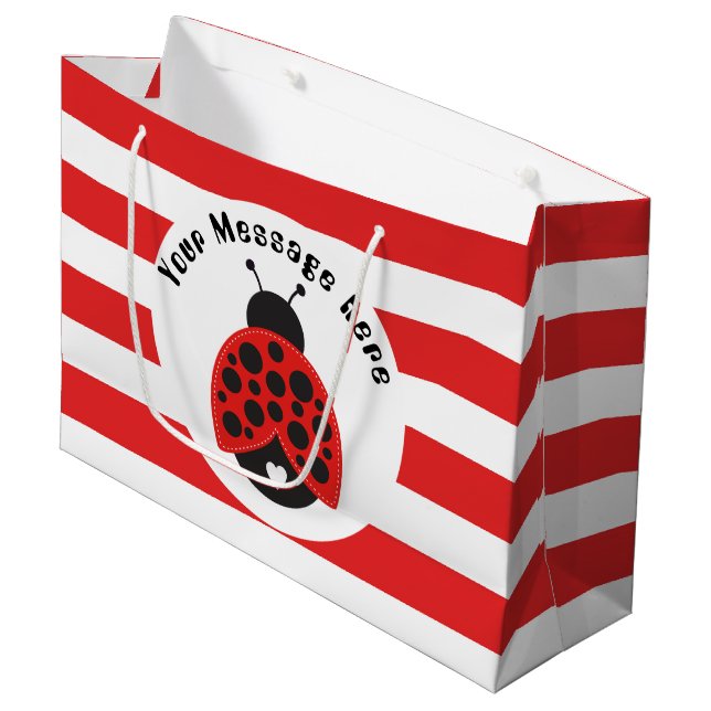 Little Ladybug E-Mail Party-Tasche Große Geschenktüte (Vorderseite Schrägansicht)