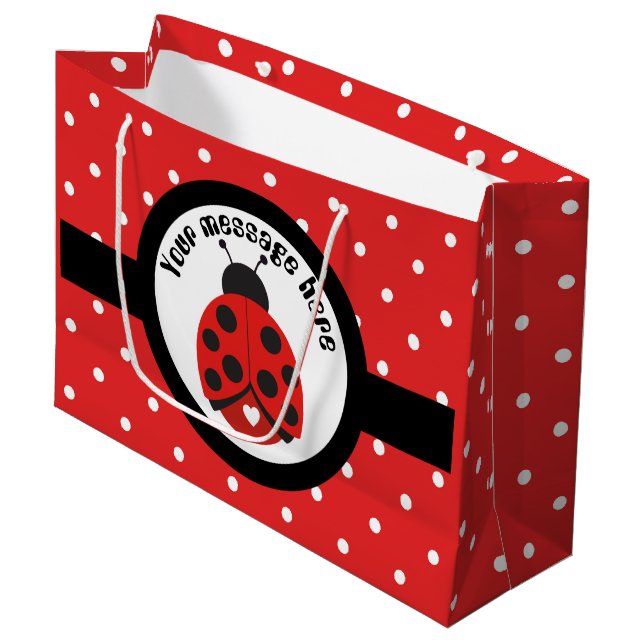 Little Ladybug E-Mail Party-Tasche Große Geschenktüte (Vorderseite Schrägansicht)