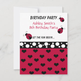 Little Ladybug Einladung zum Geburtstag