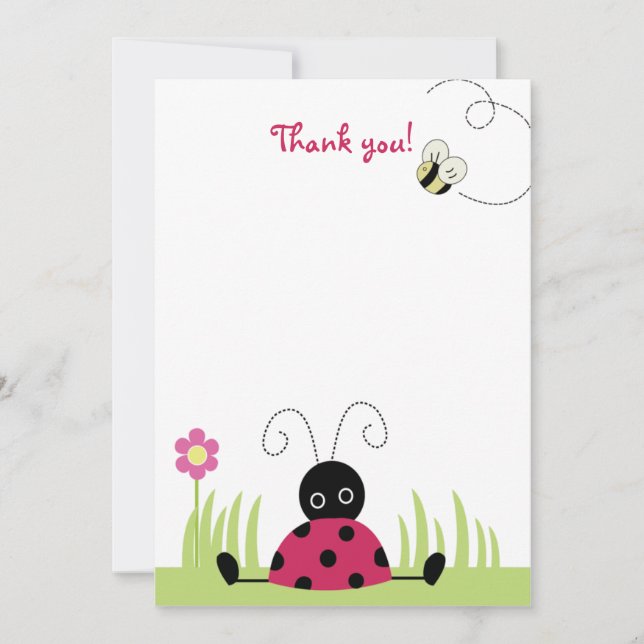 Little Ladybug Flat Danke, dass ihr Karten habt (Vorderseite)