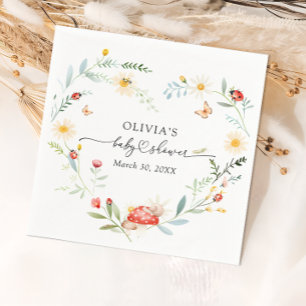 Little Ladybug Garden Babydusche Papier Napkin Serviette