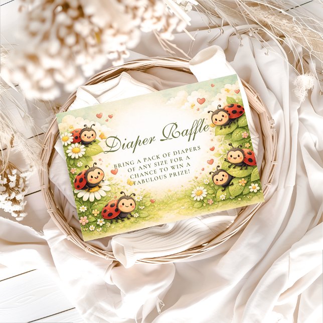 Little Ladybug Garden Celebration Diapper Raffle Begleitkarte (Von Creator hochgeladen)