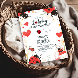 Little Ladybug Girl Duwer Diapper Raffle Begleitkarte