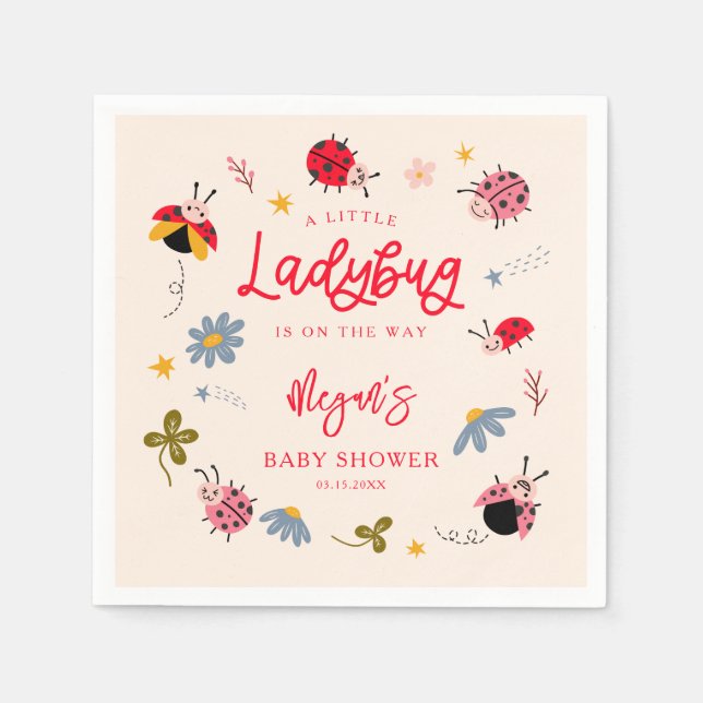 Little Ladybug Insect Babydusche Serviette (Vorderseite)