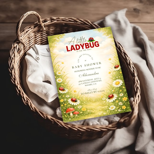 Little Ladybug Meadow Celebration Baby Shower Einladung (Von Creator hochgeladen)