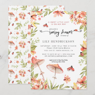 Little Ladybug Spring Baby Shower Einladung