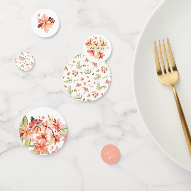 Little Ladybug | Spring Floral Baby Dusche Konfetti (Gruppe)