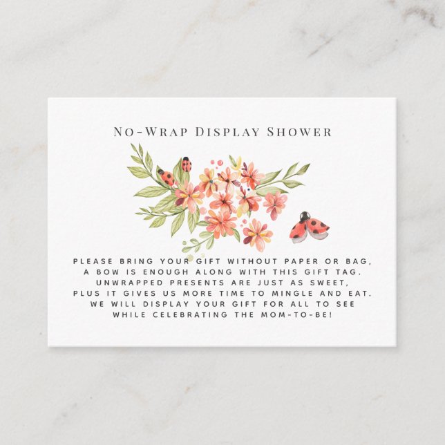 Little Ladybugs | Keine Wrap Display Duscheinlage Begleitkarte (Vorderseite)