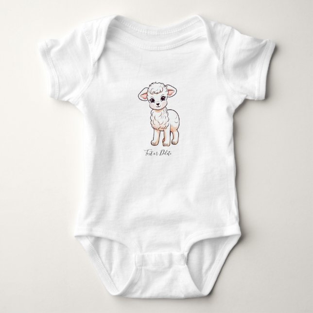 Little Lamb Baby Bodysuit Strampler (Vorderseite)