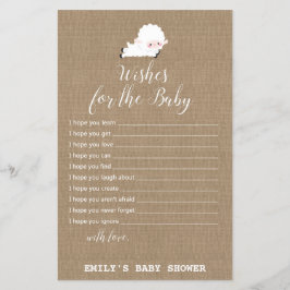 Little Lamb Baby Shower Game PRINTED