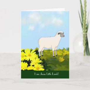 Little Lamb Children's Baptism Card Karte