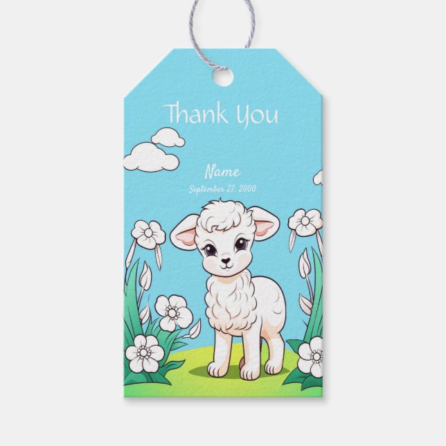 Little Lamb Gift Tag Geschenkanhänger (Vorderseite)