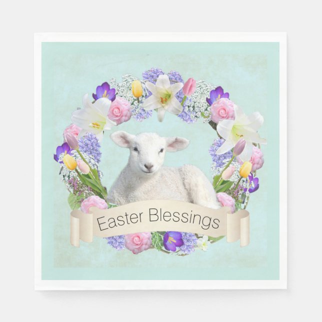 Little Lamb Oaster Paper Napkins Serviette (Vorderseite)